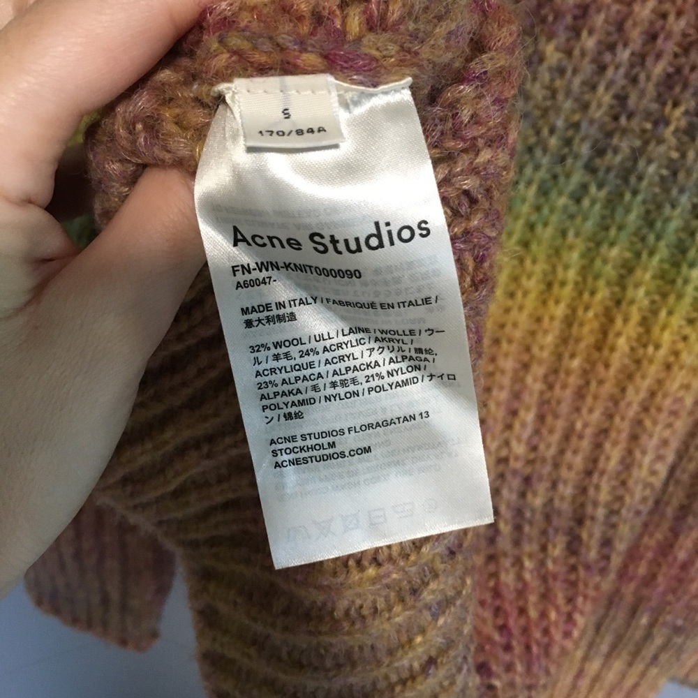 SOLD ACNE Kyla Rainbow Knit Sweater - Picture 10 of 10